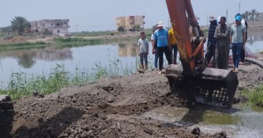 إزالة 7 تعديات لمزارع سمكية مخالفة على مصرف بحر البقر جنوب بورسعيد على مساحة 19500م