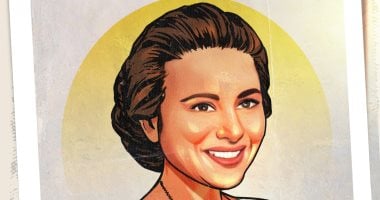 ذكرى ميلاد فاتن حمامة فى كاريكاتير اليوم السابع فاتن حمامة
