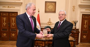 رئيس مجلس النواب يلتقي رئيس الجمعية الوطنية فى بيلاروسيا المستشار الدكتور حنفي جبالى رئيس مجلس النواب
