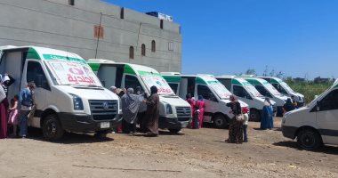 فحص 800 شخص مجانا ضمن قوافل مبادرة "حياة كريمة" الطبية فى دمياط