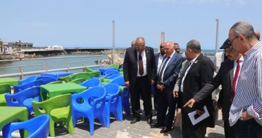 نقيب المعلمين يتفقد تلفيات نادي النقابة بالإسكندرية بعد العاصفة الرعدية جانب من الجولة