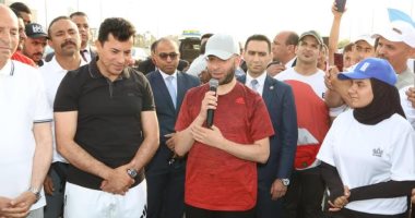وزيرا الأوقاف والشباب ومحافظ القاهرة في ماراثون الدراجات بالعاصمة الإدارية