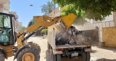 رفع 50 طن قمامة ومخلفات فى 4 قرى بمركز سوهاج رفع مخلفات