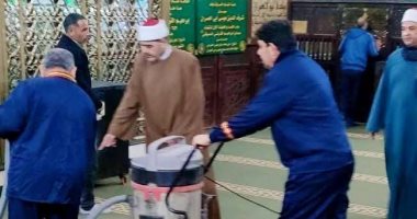 حملة نظافة موسعة بـ4700 مسجد وزاوية فى كفر الشيخ استعدادات لعيد الأضحى حملة نظافة بمسجد ابراهيم الدسوقي