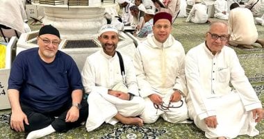 أحمد سعد مع سعد الدين الهلالي وخالد الجندي ورمضان عبد الرازق استعدادًا للحج - اليوم السابع