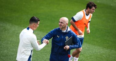رونالدو يقود مران البرتغال الأخير استعدادًا لقمة ألمانيا بدوري الأمم الأوروبية.. صور مارتينيز مدرب البرتغال ورونالدو