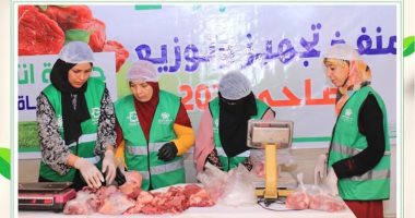 مؤسسة الجارحى تواصل توزيع اللحوم على الأسر المستحقة ضمن جهود التحالف الوطنى