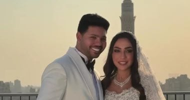 المطرب محمد شاهين يحتفل بزفافه على رشا الظنحاني.. صور العروسان