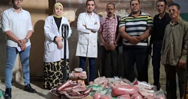 حملة تفتيشية على أسواق اللحوم ومحلات الجرازة بسوهاج المضبوطات