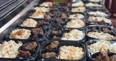 الكنيسة الإنجيلية ببورسعيد تستقبل وقفة عرفات بوجبات للصائمين.. فيديووصور