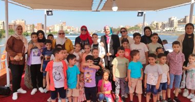 الأتوبيس النهري بالمنصورة يصطحب أطفال المساعي للأيتام في رحلة ترفيهية 