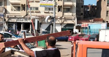 محافظ الدقهلية يتابع حملة لرفع الإشغالات والتعديات بحى غرب المنصورة