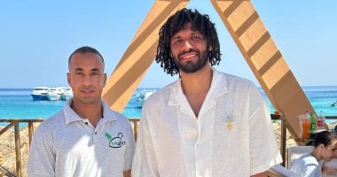محمد الننى يقضى إجازته على شواطئ مدينة الغردقة.. صور محمد الننى
