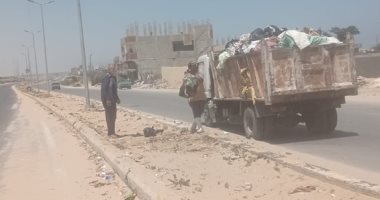 استمرار حملة النظافة الموسعة بمدينة الشيخ زويد بشمال سيناء
