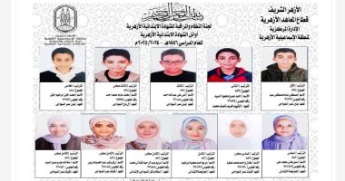منطقة الإسماعيلية الأزهرية تعلن أوائل الشهادة الابتدائية بالمحافظة