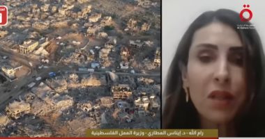 وزيرة العمل الفلسطينية: رفع عضوية فلسطين في "العمل الدولية" إلى "مراقب" إنجاز دبلوماسي وزيرة العمل الفلسطينية إيناس عطاري