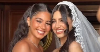 أول صور من حفل زفاف شقيقة الفنانة مايان السيد مايان السيد وشقيقتها