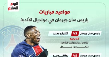 مواعيد مباريات باريس سان جيرمان