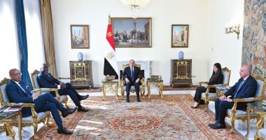 الرئيس السيسى يستقبل مختار ديوب ويثمن دور مؤسسة التمويل الدولية في التعاون مع مصر الرئيس السيسى