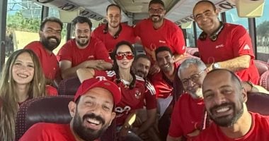 خالد سليم ومحمد فراج وكيلاني وعليش يشجعون الأهلي في أمريكا.. صور النجوم يشجعون الأهلى
