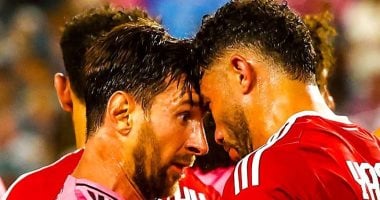 "لقطة ميسي وياسر إبراهيم" تخطف الأضواء فى مباراة الأهلى وإنتر ميامي مشادة بين ميسى مع ياسر إبراهيم