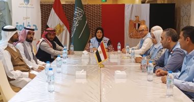 إشادة بجهود البعثة الطبية بوزارة الصحة لرعاية الحجاج بالسعودية الدكتورة رشا خضر نائب رئيس البعثة الطبية بوزارة الصحة خلال الاجتماع بالسعودية