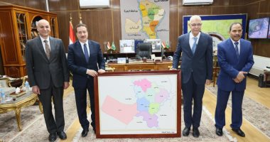 محافظ المنوفية يستقبل رئيس الجامعة لافتتاح المعهد الفنى للتمريض