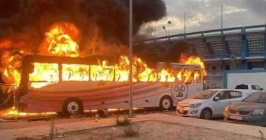 الاتحاد الليبي يقدم مذكرة للنائب العام ضد أهلى طرابلس بعد شغب الديربى حافلة نادي الاتحاد