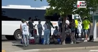 شاهد توافد جمهور بالميراس البرازيلى على ستاد ميتلايف قبل مواجهة الأهلى جمهور بالميراس البرازيلي