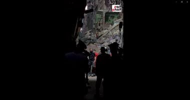 تليفزيون اليوم السابع يرصد عمليات البحث عن مفقودين بعقار حدائق القبة المنهار عقار حدائق القبة المنهار