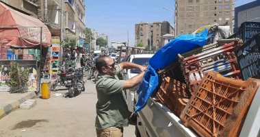 تحرير 105 محضر ومخالفة فى حملة بحى غرب سوهاج حملة مخالفات