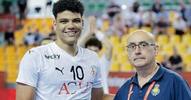 محمد عماد أوكا أفضل لاعب فى مباراة شباب اليد أمام إسبانيا فى بطولة العالم محمد عماد أوكا أفضل لاعب فى مباراة شباب اليد أمام اسبانيا