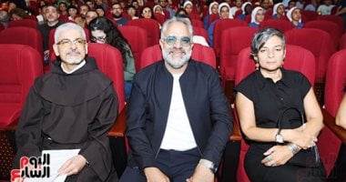 محمد شاهين وعدد من صناع مسلسل لام شمسية يحضرون ندوة المركز الكاثوليكى.. صور محمد شاهين