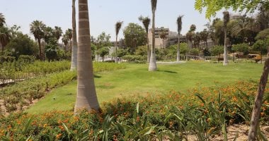 شاهد حديقة الأزبكية بالقاهرة تعود للحياة.. صور أعمال تطوير حديقة الأزبكية