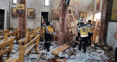 الدفاع المدني السوري: 15 قتيلا وعدد من الجرحى في إحصائية أولية لتفجير دمشق تفجير كنيسه في سوريا