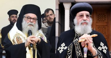 البابا تواضروس الثانى وبطريرك أنطاكية وسائر المشرق للروم الأرثوذكس