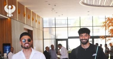 لاعبو المصري يصلون مقر إقامة الفريق ببور فؤاد استعداداً للدخول في معسكر مغلق صلاح محسن وحسين فيصل لاعبو فريق المصرى