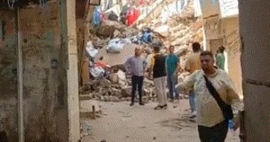 تسكين المتضررين من عقارين حدائق القبة المنهارين بوحدات بديلة تغطية خاصة لتليفزيون اليوم السابع