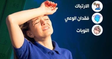 الصحة توضح أعراض الإصابة بضربة الشمس.. انفوجراف أعراض تدل على اصابتك بضربه شمس