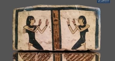 مقتنيات المتحف المصرى بالتحرير.. نقوش تابوت الملك كامس تابوت الملك كامس