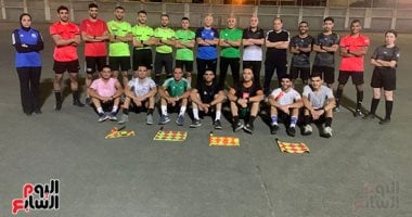 السكران وأبو خاطر فى التدريب الفنى والعملى للحكام الواعدين بالجيزة.. فيديو و صور حكام الجيزة مع أبو خاطر واللجنة خلال التدريب العملى