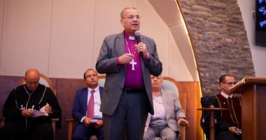رئيس الطائفة الإنجيلية يشهد تنصيب القس كامل أفرايم لكنيسة عكاكا بالصعيد الدكتور القس أندريه زكى رئيس الطائفة الإنجيلية بمصر
