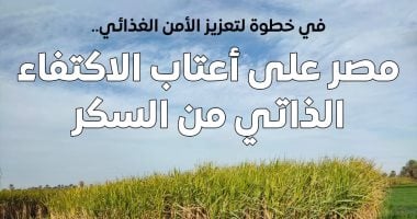 اكتفاء ذاتى من السكر.. مجلس الوزراء: بدءًا من 2026 لن تكون مصر بحاجة للاستيراد.. أرصدة السكر التموينى تكفى13 شهرًا و 16مليار جنيه لدعم محصول القصب.. 7 مليارات أخرى لعمليات التصنيع والصالحية الجديدة أبرز المصانع إعلام مجلس الوزراء
