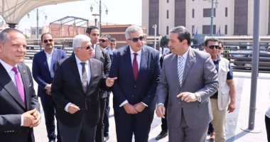 محافظ دمياط ووزير التعليم العالي يتفقدان كوبرى دمياط التاريخى "جسر الحضارة"