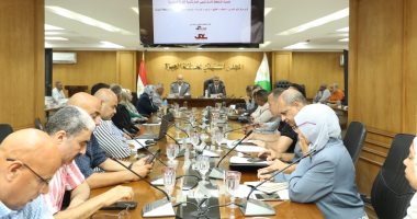 محافظ الجيزة يبحث آليات تحديث المخططات الاستراتيجية لتنمية 76 قرية جانب من الاجتماع