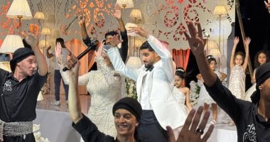 إبراهيم عادل يحتفل بزفافه وسط نجوم الكرة.. صور إبراهيم عادل يحتفل بحفل زفافه