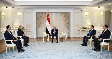 الرئيس عبد الفتاح السيسي خلال اللقاء 