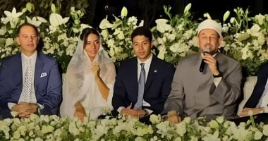 رامى إمام يحتفل بعقد قران ابنه حفيد الزعيم عادل إمام رامى إمام يحتفل بعقد قران ابنه