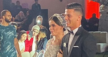 محمد شحاتة لاعب الزمالك ينشر صورة من حفل زفافه