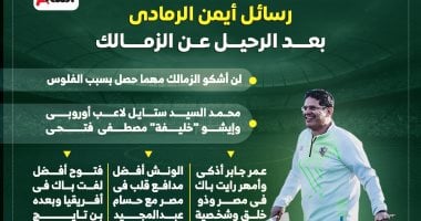 رسائل أيمن الرمادى بعد الرحيل عن الزمالك.. إنفوجراف